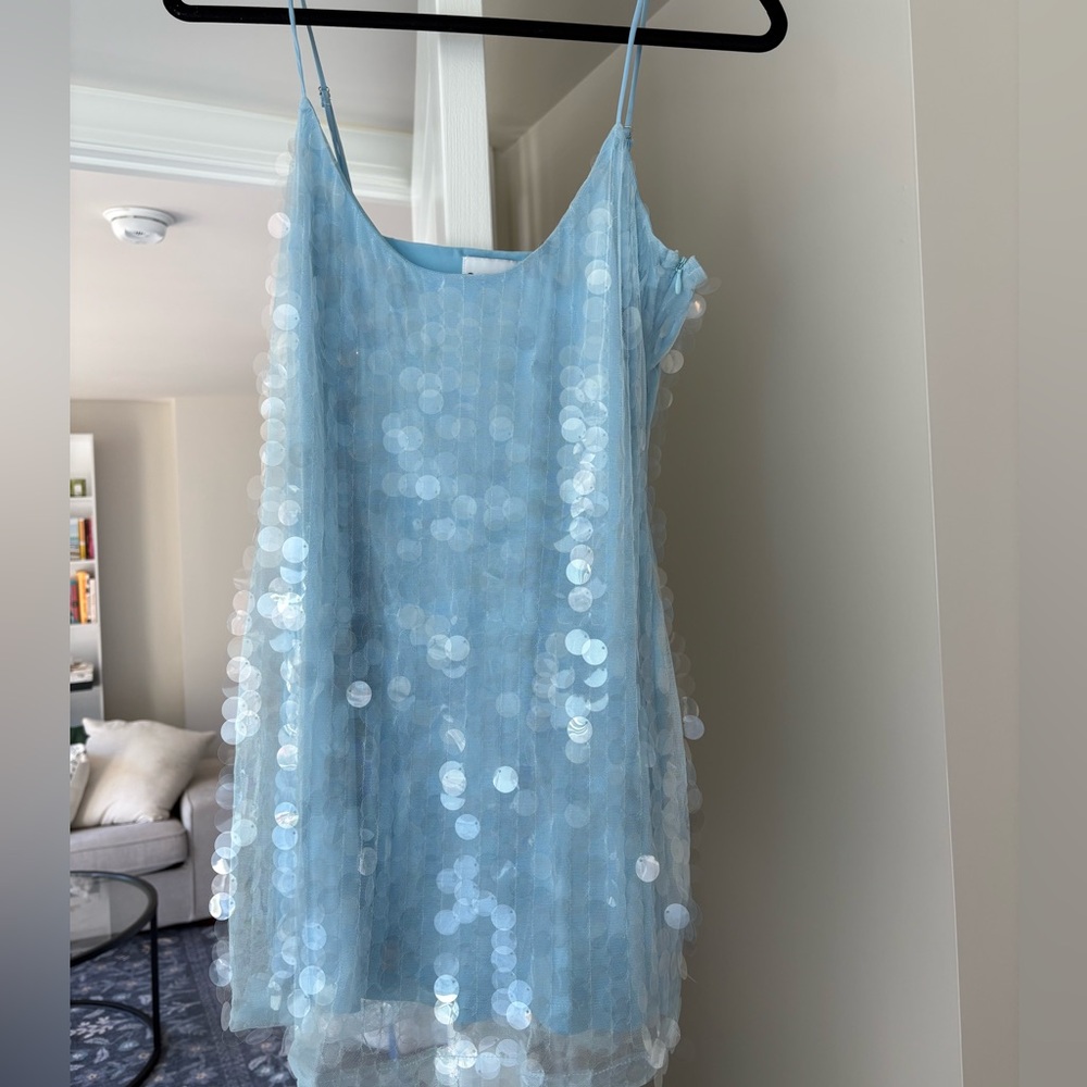 Blue Sequin SNDYS Mini Dress